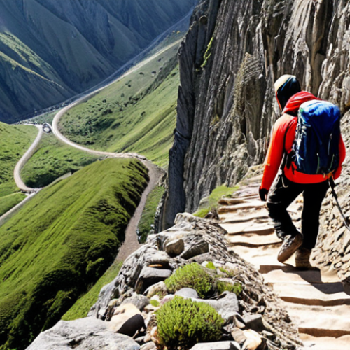 Home 7 **
A person scaling a steep mountain representing the difficulty of accessing specialized information, but the path transforms into an easy trail. The image should convey a sense of overcoming challenges through simplification.
**